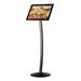 MT Displays Pedestal Curved Sign Holder Aluminum in Black/Gray | 49.69 H x 14.09 W x 14.09 D in | Wayfair UCUMBB0517X9002