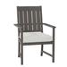 Summer Classics Croquet Patio Dining Armchair w/ Cushions in Gray | 37.75 H x 24.25 W x 25.5 D in | Wayfair 333031+C310716W716