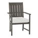 Summer Classics Croquet Patio Dining Armchair w/ Cushions in Gray | 37.75 H x 24.25 W x 25.5 D in | Wayfair 333031+C3103886W3886