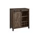 Kelly Clarkson Home Cherbourg Warlick Bar Cabinet Wood/Metal in Black/Brown/Gray | 41.75 H x 35.5 W x 15.5 D in | Wayfair