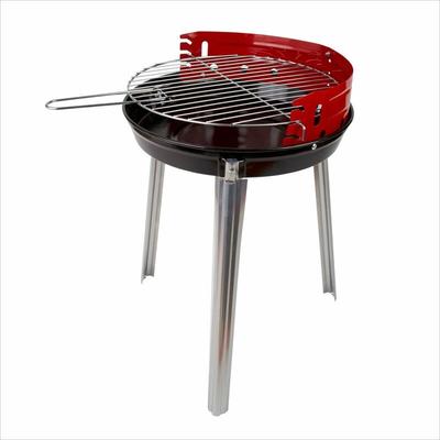 Dema - Holzkohle Rundgrill Standgrill Dreibein Grill Barbecue bbq Lyon ø 34 cm rot