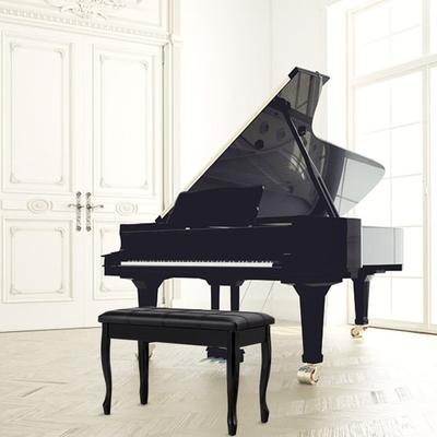Solid Wood PU Leather Piano Bench with Storage - 29.5" x 14" x 19.5" (L x W x H)
