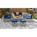 8 Pieces Patio Rattan Furniture Set with Storage Waterproof Cover and Cushion - 28" x 27" x 25" (L x W x H)