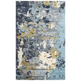 Alora Decor Lapis Neutral Blue and Brown Hand-tufted Wool Blend Rug