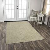 Alora Decor Zion Neutral Beige, Ivory, and Blue Hand-tufted Mosaic Wool Rug