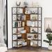 L-Shaped 7-Tier Corner Bookshelf and Bookcase