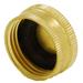 Gilmour 05HCC Heavy-Duty Solid Brass Hose Cap with Washer, 2-Pack - 3"