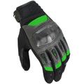 Macna Rime Guanti da moto perforati, nero-verde, dimensione XL