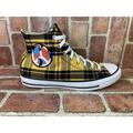 Converse Shoes | New Converse Chuck Taylor All Star Hi Plaid Peace Yellow Shoes Sneakers Mens 8 | Color: Black/Yellow | Size: 8