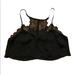 Free People Tops | Free People Satin Cropped Camisole | Color: Black | Size: S