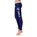 Women's Navy Rice Owls Solid Yoga Leggings