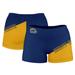 Women's Navy Kent State Golden Flashes Color Block Shorts