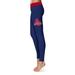 Women's Navy American University Eagles Plus Size Solid Yoga Leggings