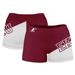 Women's Maroon Eastern Kentucky Colonels Plus Size Color Block Shorts