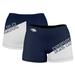 Women's Navy Nevada Wolf Pack Plus Size Color Block Shorts