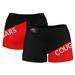 Women's Black Southern Illinois Edwardsville Cougars Plus Size Color Block Shorts