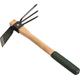 Edward Tools Hoe and Cultivator Hand Tiller - Carbon Steel Blade - Heavy duty for loosening soil, weeding and digging - Rubber ergo grip handle - Rust proof