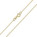 Amberta Allure Women 9 Ct Yellow Gold Chain Necklace: 0.5 mm Box Chain - 14 inch
