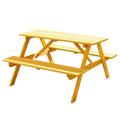 Trueshopping Children's Garden Outdoor Picnic Bench Table Set Natural Finish, Safe, Kids Suitable for Indoor or Outdoor use