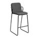 m.a.d. Furniture Design Zag Bar Stool Upholstered/Metal in Gray | 43 H x 19.5 W x 21.25 D in | Wayfair G54BU-BLK-DGRY SF304