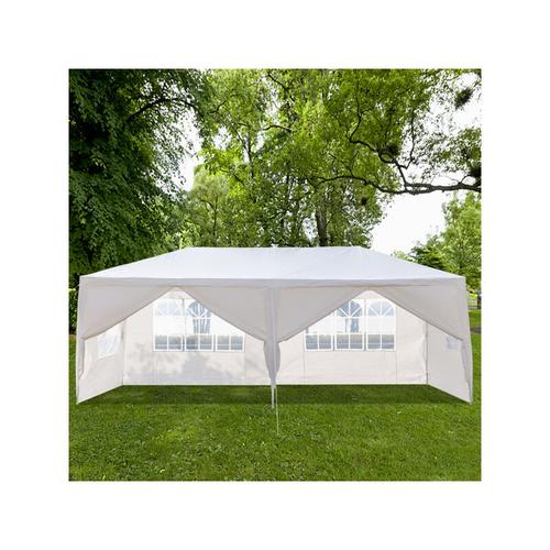 Partyzelt 3x6m - Weißer freistehender Gartenpavillon - zu verwenden als Pavillon, Pergola, Festzelt