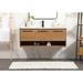 Wade Logan® Anspach 48" Wall-Mounted Single Bathroom Vanity Set Wood/Marble in Brown | 19.7 H x 48 W x 18 D in | Wayfair