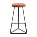 m.a.d. Furniture Design Delta Counter Stool Upholstered/Leather/Metal/Faux leather in Brown | 31.25 H x 17.5 W x 17.5 D in | Wayfair