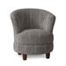 Barrel Chair - Mercury Row® Renard 32" W Swivel Barrel Chair Velvet/Fabric in Gray | 33 H x 32 W x 30.25 D in | Wayfair