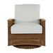 Summer Classics Outdoor Astoria Swivel Glider Wicker Chair w/ Cushions Wicker/Rattan, Resin in Brown, Size 35.75 H x 32.0 W x 35.75 D in | Wayfair