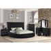 Everly Quinn King 6pc Vanity Bedroom Set Gray Upholstered, Solid Wood in Black | 60 H x 90.33 W x 82.5 D in | Wayfair