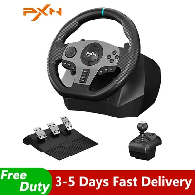 Gaming Steering Wheel PXN V9 Volante PC Gaming Racing Wheel for PC Windows