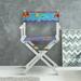 18" Director's Chair White Frame-Tropical Sea - 21.75"W x 17"D x 33.75"H