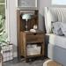 DH BASIC Transitional Compact 3-Shelf Single-Drawer Nightstand by Denhour