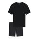 Uncover by Schiesser Herren Pyjama Kort Schlafanzug kurz, Schwarz, 58 EU