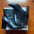 Nine West Shoes | Black Nine West Bootie In Size 9. Silver Zipper & Hardware, 3 Inch Heel. | Color: Black | Size: 9