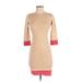 Forever 21 Casual Dress - Mini: Tan Solid Dresses - Women's Size Small