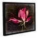 Gracie Oaks 'Red Rose' by Sia Aryai Framed Photographic Print Canvas in Black/Green/Red | 18 H x 24 W x 2 D in | Wayfair LFMF1341 39711645