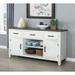 Vilo Home Inc. Saratoga 2 Tone 65" Solid Wood Server Wood in Brown/Gray/White | 35 H x 65 W in | Wayfair VH8054