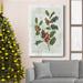 The Holiday Aisle® Botanical Holly Berry Premium Gallery Wrapped Canvas - Ready To Hang Canvas, in Black/Blue/Green | 12 H x 8 W x 1 D in | Wayfair