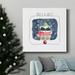 The Holiday Aisle® Christmas Raccoon-Premium Gallery Wrapped Canvas - Ready To Hang Canvas, in Black/Blue/Green | 24 H x 24 W x 1 D in | Wayfair