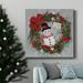 The Holiday Aisle® Mr. Snowman-Premium Gallery Wrapped Canvas - Ready To Hang Canvas, Solid Wood in Black/Blue/Green | 10 H x 10 W in | Wayfair