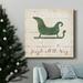 The Holiday Aisle® Jingle Sleigh-Premium Gallery Wrapped Canvas - Ready To Hang Metal in Black/Blue/Green | 40 H x 40 W x 1 D in | Wayfair