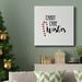 The Holiday Aisle® Candy Cane Wishes-Premium Gallery Wrapped Canvas - Ready To Hang Canvas, in Black/Blue/Green | 16 H x 16 W x 1 D in | Wayfair