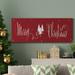 The Holiday Aisle® Merry Christmas Premium Gallery Wrapped Canvas - Ready To Hang Canvas, in Black/Blue/Green | 8 H x 20 W x 1 D in | Wayfair
