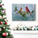 The Holiday Aisle® Winter Cardinal Duet II- Premium Gallery Wrapped Canvas - Ready To Hang Canvas, in White | 48 H x 36 W x 1 D in | Wayfair