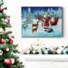 The Holiday Aisle® North Pole- Premium Gallery Wrapped Canvas - Ready To Hang Canvas, Solid Wood in Black/Blue/Green | 20 H x 16 W x 1 D in | Wayfair