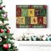 The Holiday Aisle® Chrismas Blocks II- Premium Gallery Wrapped Canvas - Ready To Hang Canvas, in Black/Blue/Green | 20 H x 16 W x 1 D in | Wayfair