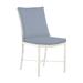 Summer Classics Monaco Patio Dining Side Chair w/ Cushions in White | 36.5 H x 19.5 W x 25 D in | Wayfair 342194+C387750N