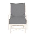 Summer Classics Monaco Patio Chair w/ Cushions in White | 36.75 H x 26 W x 34.25 D in | Wayfair 342594+C389H4076N