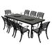 Charlton Home® Regionalda Rectangular 8 - Person 84" Long Aluminum Outdoor Dining Set Metal in Black | Wayfair B15379B9015C4361B97D9B052DCFD2D0